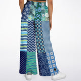 Mykonos Floral Patchwork Stretchy Phat Bellbottoms Wide Leg Pants - Thathoodyshop