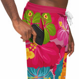 Pink Hawaiian Camo Fleece Joggers Joggers - Thathoodyshop