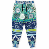 Mykonos Peacock Tile Patchwork Print Joggers Joggers - Thathoodyshop