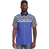 It's About Time S/S Button Down Shirt Short Sleeve Button Down Shirt - AOP - Thathoodyshop