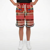 Jersey Salsa Floral Plaid Patchwork Basketball Shorts Basketball Shorts - Thathoodyshop