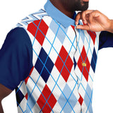Red Par 4 S/S Button Down Shirt Short Sleeve Button Down Shirt - AOP - Thathoodyshop
