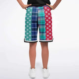 Cerulean Polka Dot Basketball Shorts Basketball Shorts - Thathoodyshop