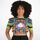 Happy Tequila Sunrise Cropped Sweater Cropped Short Sleeve Sweater - Thathoodyshop