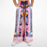 Bahama Mama Drama Pink Patchwork Stretchy Phat Bellbottoms Flare Joggers - Thathoodyshop