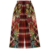 English Rose Plaid Stretchy Phat Bellbottoms Bellbottoms - Thathoodyshop