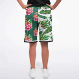 Tropical Reflection Basketball Shorts Basketball Short Rib - AOP - Thathoodyshop