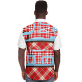 Red Pacific Palisades Plaid Button Down Shirt Short Sleeve Button Down Shirt - Thathoodyshop