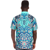 Aqua Amarillo S/S Button Down Shirt Short Sleeve Button Down Shirt - AOP - Thathoodyshop