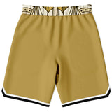 Brown Amarillo Basketball Shorts Basketball Short Rib - AOP - Thathoodyshop