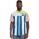 Lemony-Fresh S/S Button Down Shirt Short Sleeve Button Down Shirt - AOP - Thathoodyshop