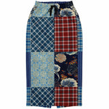 Andromeda Blue Patchwork Long Pocket Skirt Pocket Skirts - Thathoodyshop