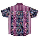 Purple Jamboree Striped Short Sleeve Button Down Shirt Short Sleeve Button Down Shirt - Thathoodyshop
