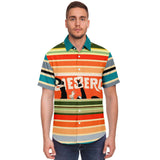 Dance Steps Striped Short Sleeve Button Down Shirt Short Sleeve Button Down Shirt - Thathoodyshop
