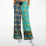 Many Blessings Horus Eye Stretchy Phat Bellbottoms Flare Leg Pants - Thathoodyshop