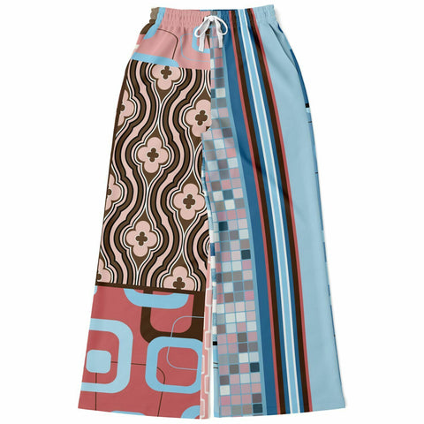 Pink Geo Retro SW Patchwork Bellbottoms Bellbottoms - Thathoodyshop