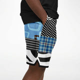 Pacific Palisades Patchwork Plaid Basketball Shorts Basketball Shorts - Thathoodyshop