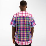Mercury Retrograde Plaid Button Front Jersey Baseball Jersey - Thathoodyshop
