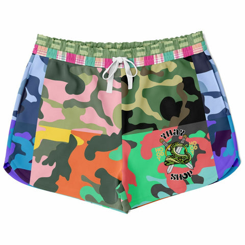THS Snake Bite Camo Patchwork Running Shorts Running Shorts - Thathoodyshop
