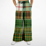 Green Nantucket Plaid Flare Leg Joggers Flare Joggers - Thathoodyshop
