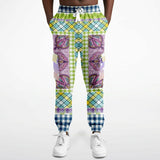 Kaleido-Scape Purple Plaid Cargo Sweats Cargo Sweatpants - Thathoodyshop