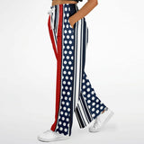 Sail Away Blue Polka Dot Stetchy Phat Bellbottoms Bellbottoms - Thathoodyshop