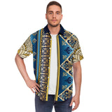 Blue Royale S/S Button Down Shirt Short Sleeve Button Down Shirt - AOP - Thathoodyshop