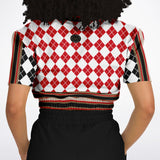 Argyle Me This Cropped Sweater Crop Top - Thathoodyshop