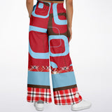 Red Pacific Palisades Plaid SW Bellbottoms Flare Leg Joggers - Thathoodyshop