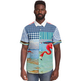Flamingo Road S/S Button Down Shirt Short Sleeve Button Down Shirt - AOP - Thathoodyshop
