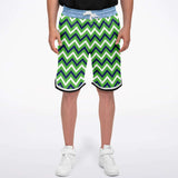 Green Par 4 Basketball Shorts Basketball Short Rib - AOP - Thathoodyshop