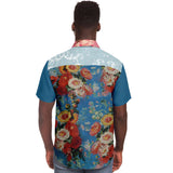 Blue Cabbage S/S Button Down Shirt Short Sleeve Button Down Shirt - AOP - Thathoodyshop