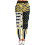 Dauphin Blue Patchwork Unisex Fleece Joggers Fashion Jogger - AOP - Thathoodyshop
