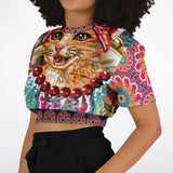 Princess Tea Time Cropped Sweater Cropped Sweater - Thathoodyshop