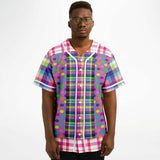 Mercury Retrograde Plaid Button Front Jersey Baseball Jersey - Thathoodyshop
