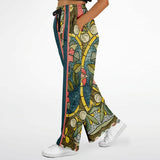 Blue Mosaic Flare Leg Joggers Bellbottoms - Thathoodyshop