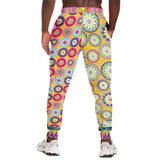 Hello Janis! Yellow Geo Print Unisex Fleece Joggers Fashion Jogger - AOP - Thathoodyshop