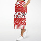 Red Crimson Maxi Skirt Maxi Skirt - Thathoodyshop