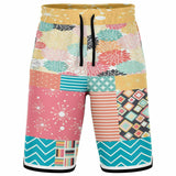 Old Miami Geo Patchwork Basketball Shorts Basketball Shorts - Thathoodyshop