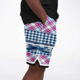 Purple Haze Plaid Basketball Shorts Basketball Shorts - Thathoodyshop