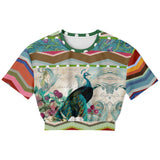 Green Peacock Cropped Sweater Cropped Sweater - Thathoodyshop