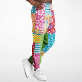 Maui Waui Hawaiian Patchwork Cargo Sweats Cargo Sweatpants - Thathoodyshop