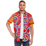 Solar Flare S/S Button Down Shirt Short Sleeve Button Down Shirt - AOP - Thathoodyshop