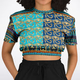 Many Blessings Horus Eye Cropped Sweater Cropped Short Sleeve Sweater - Thathoodyshop
