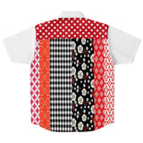 Tokyo Nights Floral Patchwork Short Sleeve Button Down Shirt Short Sleeve Button Down Shirt - Thathoodyshop