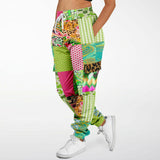 Pink Cerise Plaid Paisley Cargo Joggers Cargo Joggers - Thathoodyshop