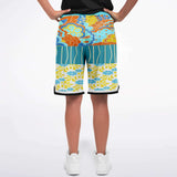 Blue Bullwinkle Basketball Shorts Basketball Short Rib - AOP - Thathoodyshop