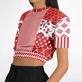 Red Crimson Cropped Sweater Cropped Sweater - Thathoodyshop
