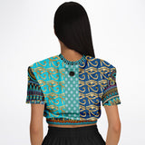 Many Blessings Horus Eye Cropped Sweater Cropped Short Sleeve Sweater - Thathoodyshop