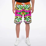 Orange Starburst Basketball Shorts Basketball Short Rib - AOP - Thathoodyshop